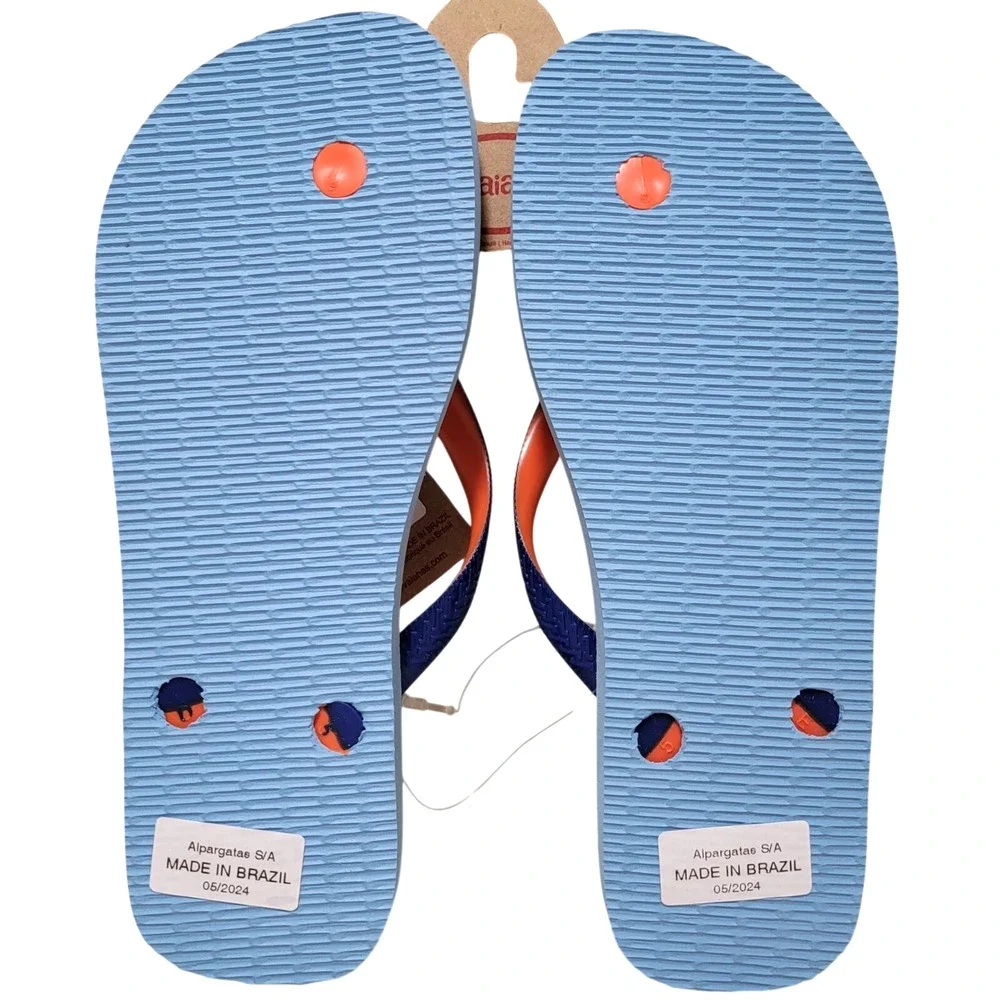 Havaianas Men Top Mix Flip Flop Thong Sandals Size US 8 Lavender Blue Orange AY3
